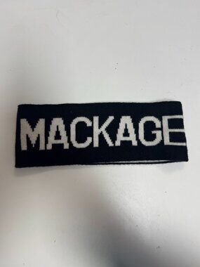 Mackage Logo Knit Headband - Black & White - One Size